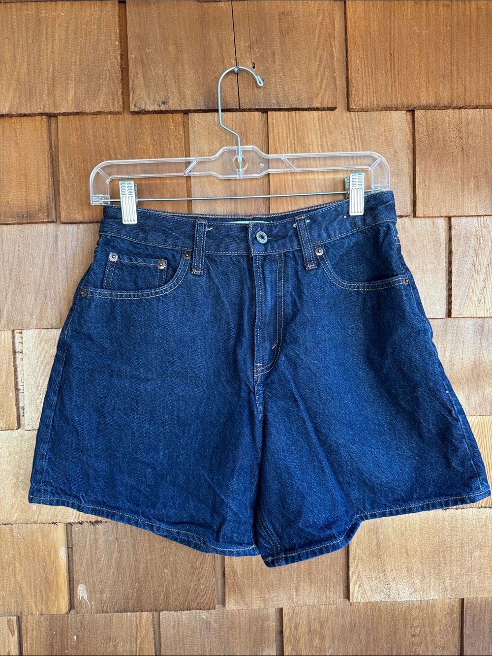Abercrombie & Fitch Dark Blue Denim Shorts - Picture 1 of 5